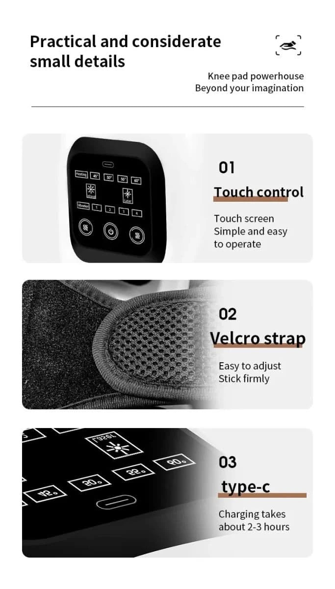 Smart Heated Cordless Knee Massager - Fast Joint Pain Relief & Recovery - LifeForm Co.