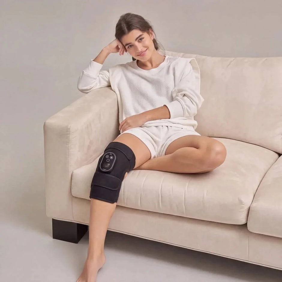 ThermaFlex 3-in-1 Knee Therapy System Recovery Sleeve - 3 Massage Modes & 6 Heating Levels - LifeForm Co.